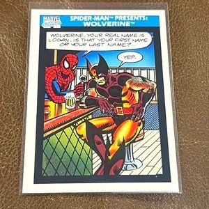 1990 MARVEL UNIVERSE #160 WOLVERINE SPIDER-MAN ORIGINAL SUPER MINT!!!